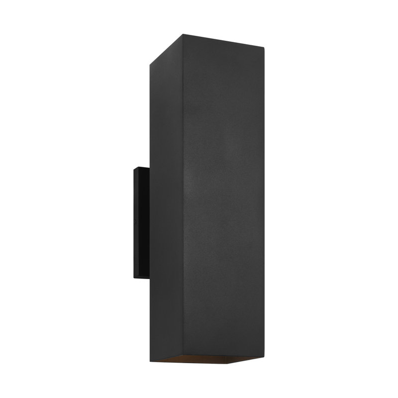 Textured Black Tall Aluminum Outdoor Wall Sconce
