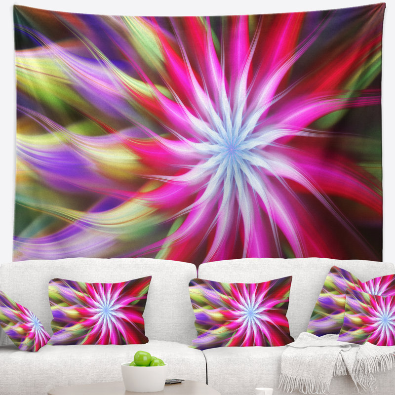 Tapisserie spirale florale, H 32 po x l 39 po
