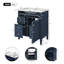 Meuble-lavabo de 30 po avec lavabo supérieur, meuble-lavabo moderne avec 2 tiroirs et tiroir escamotable, meuble-lavabo simple-115672094-115672095