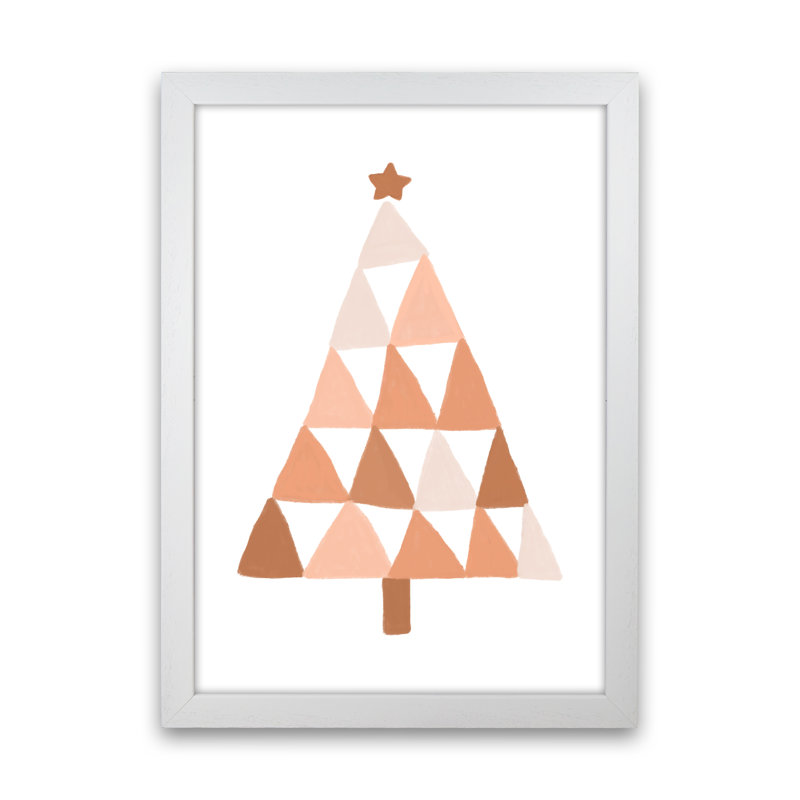 Pastel Christmas Tree By Orara - Print, 88cm H x 64cm W x 3cm D, White Framed