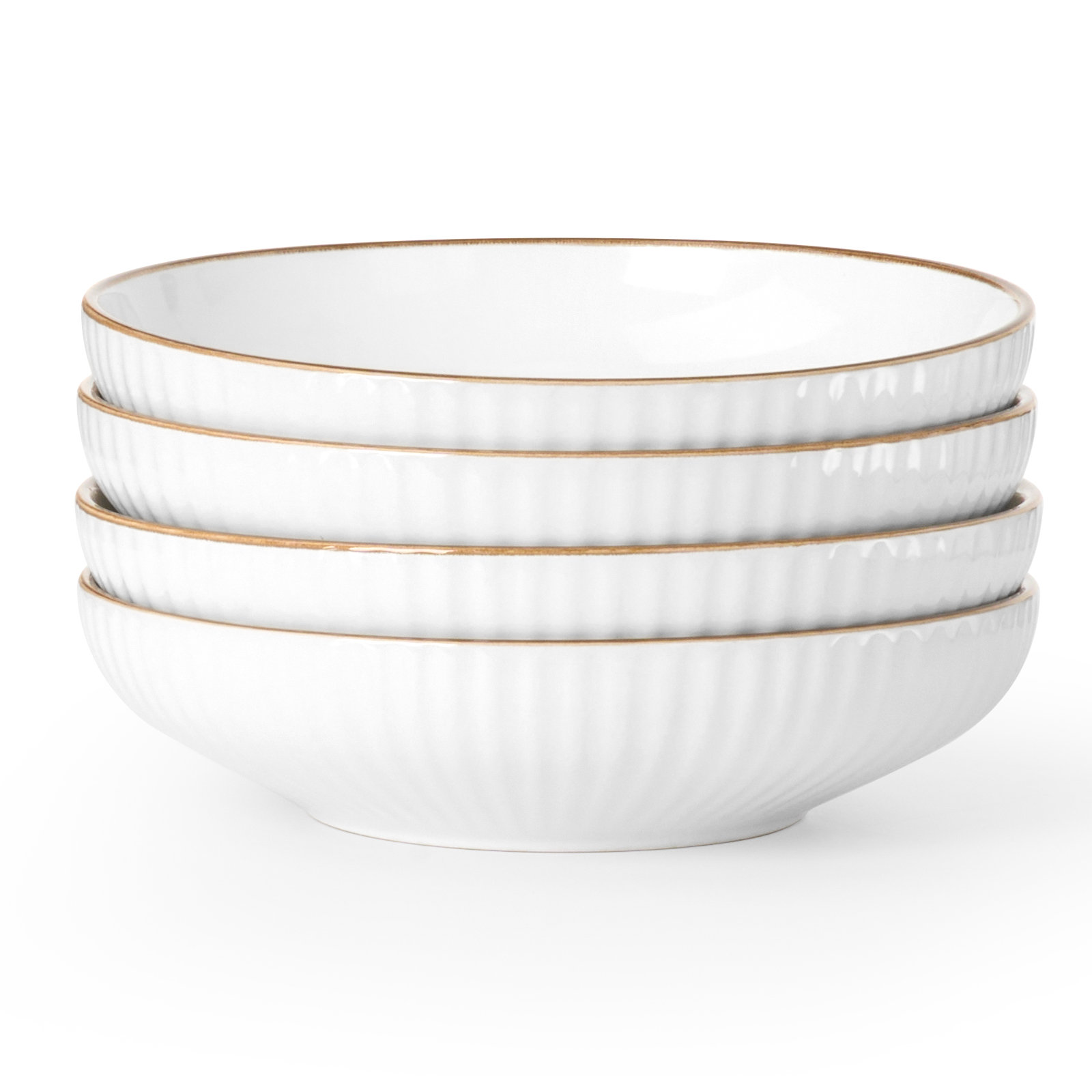 Famiware 4 Pieces 34oz Stoneware Pasta Bowls - Service for 4 & Reviews | Wayfair