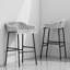 Ensemble de 2 tabourets de bar d'extérieur gris foncé-1412112258