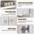 Modern Kitchen Island with Rubber Wood Countertop and Storage
