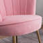 Fauteuil demi-tonneau en velours l 66,04 cm Floreal-1461271451