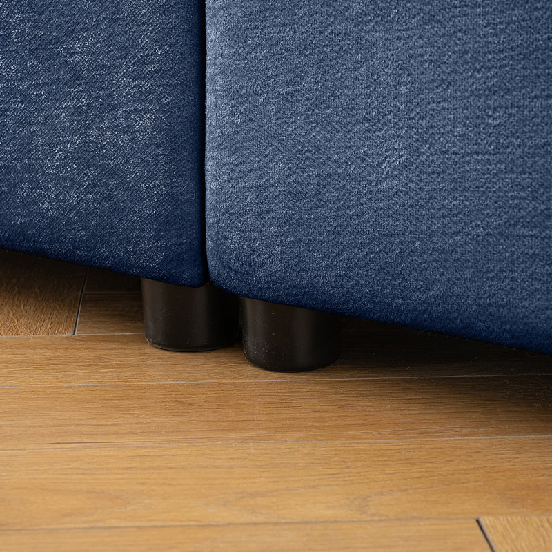 Canapé modulaire confortable avec rangement intelligent et conception ergonomique pour le salon, Bleu
