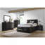 Grand lit de rangement noir Jazz