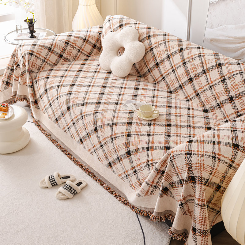 Housse pour canapé en chenille de 460 g / m², L 150 po x P 71 po, Orange