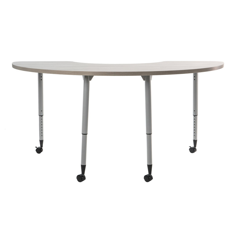 Table d'activité Adapte 36 x 72, Bois gris clair, Argent argent