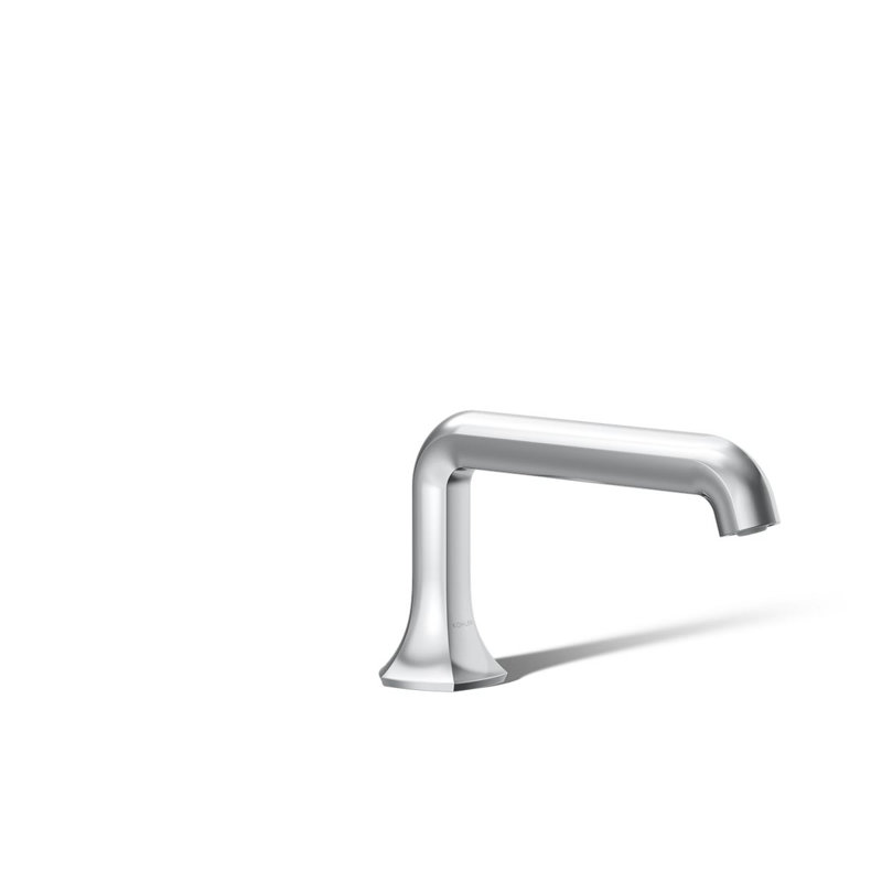 Bec de baignoire occasionnel à fixation sur le comptoir avec conception droite, Chrome poli