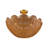 3-Light Rattan Flower-Shape Semi-Flush Mount