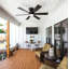 Ventilateur de plafond contemporain réversible à télécommande 6 vitesses avec 6 pales et 6 pales avec lumière DEL noir mat-130156558-130156559