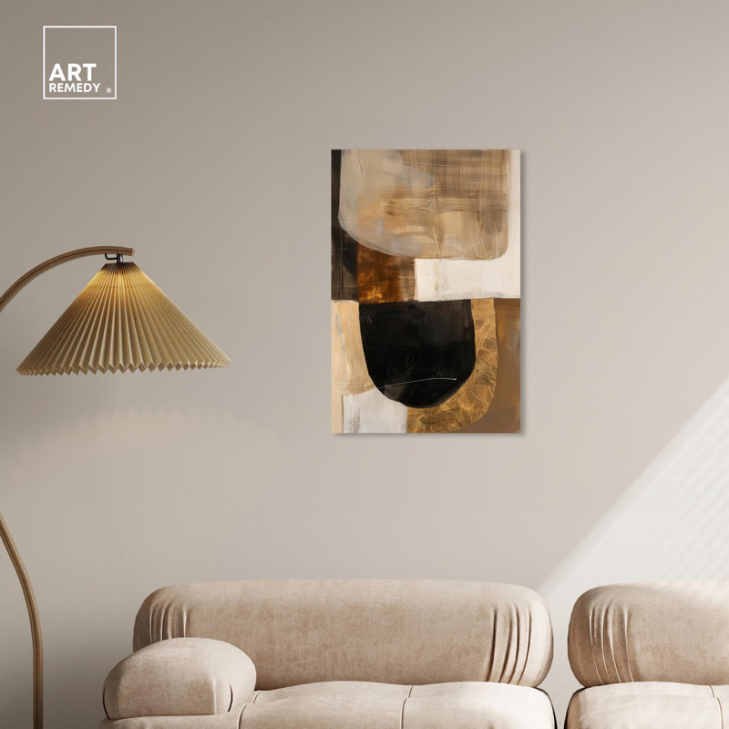 Soil Canvas Midcentury Abstract par Art Remedy, H 30 po x l 20 po, Toile tendue