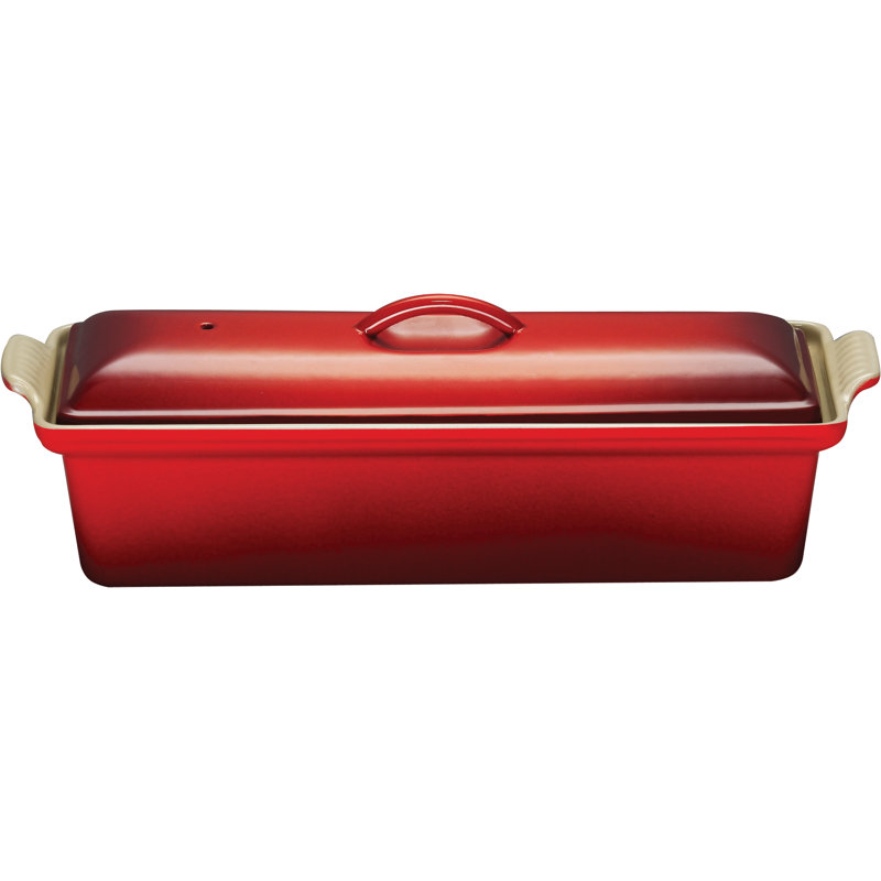 Le Creuset Enameled Cast Iron 1.5 Qt Pate Terrine with Lid, Cerise