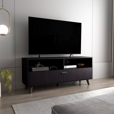 Meuble télé, 1 porte, 2 tablettes