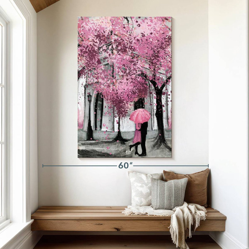 Hardie rose printemps Paris Pop, H 51 po x l 34 po