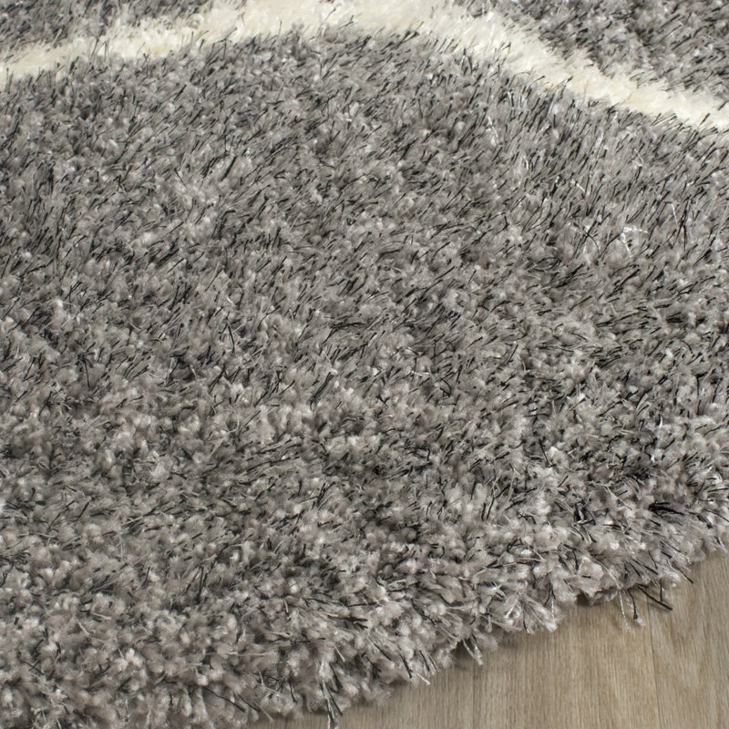 Tapis performance à poil long à motif géométrique Amhold, Rectangle 3 pi x 5 pi