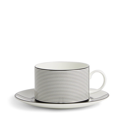 Vera Wang Luxe Graphite 7.9floz Teacup & Saucer