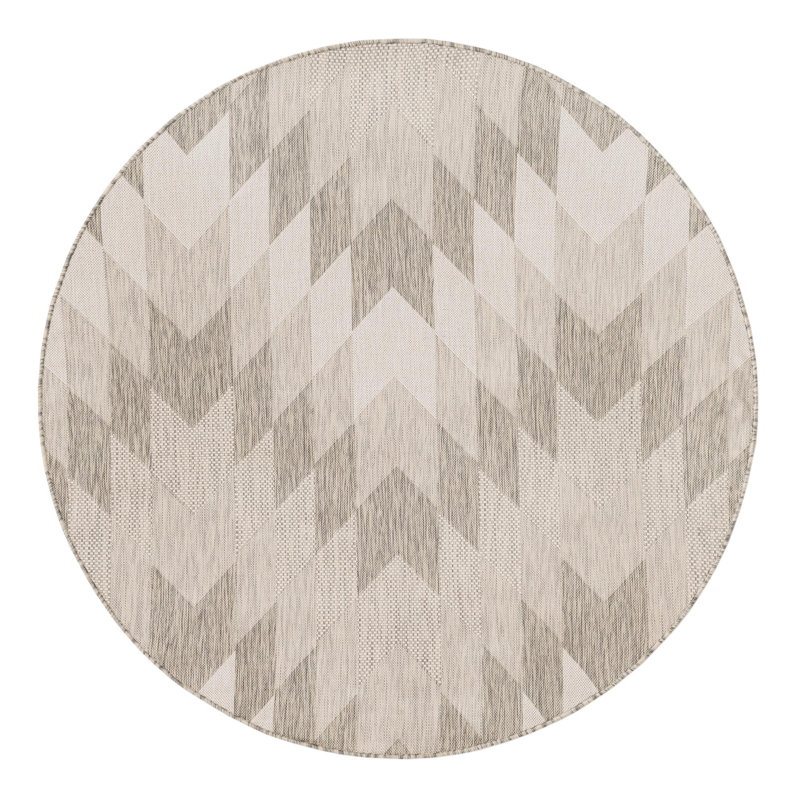Blox Hower Indoor/Outdoor Area Rug, Round 6'1"
