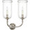 Embers 20" Double Hurricane Sconce with Clear Glass