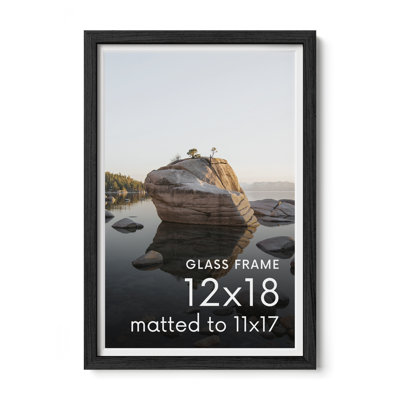 Cadre photo en bois massif avec verre