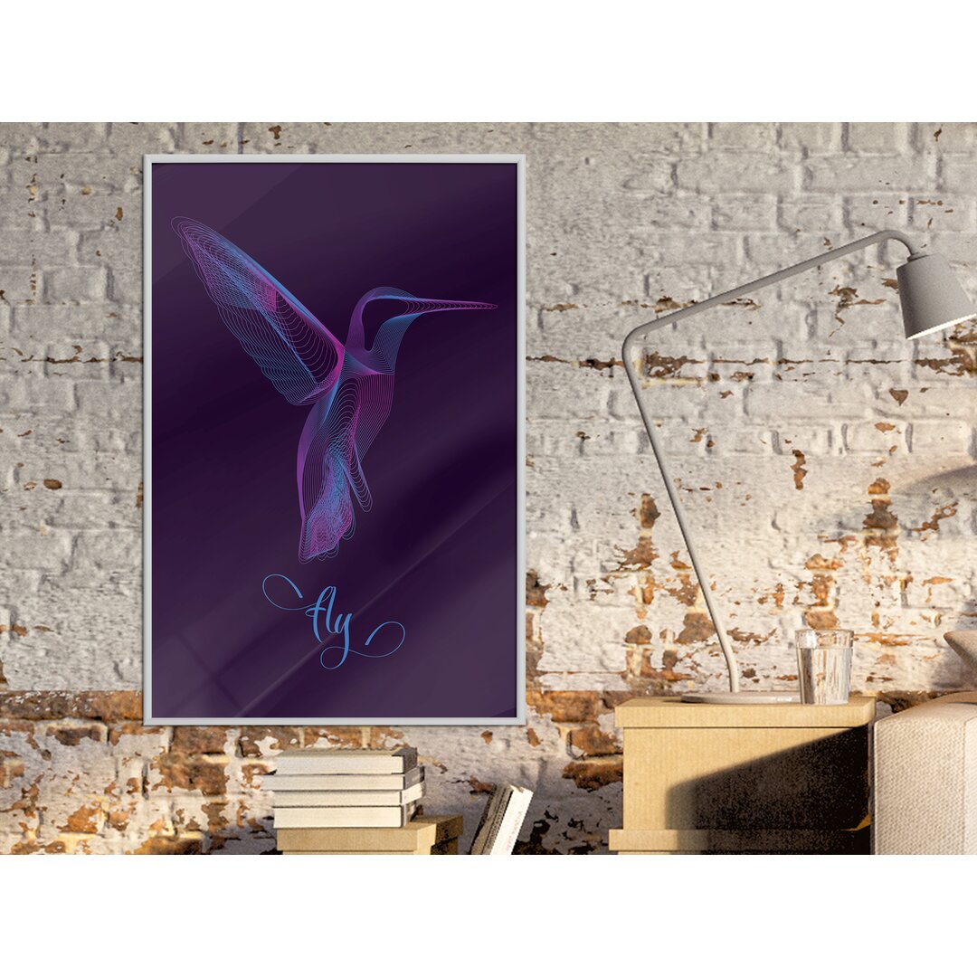 Gerahmtes Poster Fluorescent Hummingbird