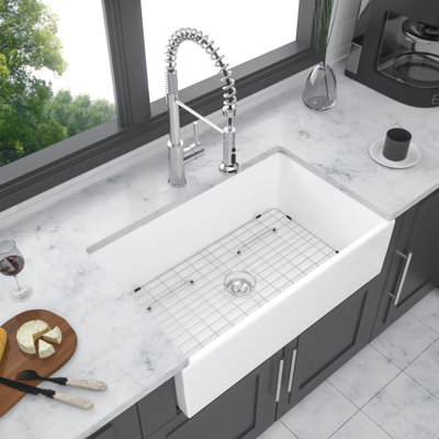 Farmhouse Sink - 36 Inch Ceramic Single Bowl Farm Kitchen Sink