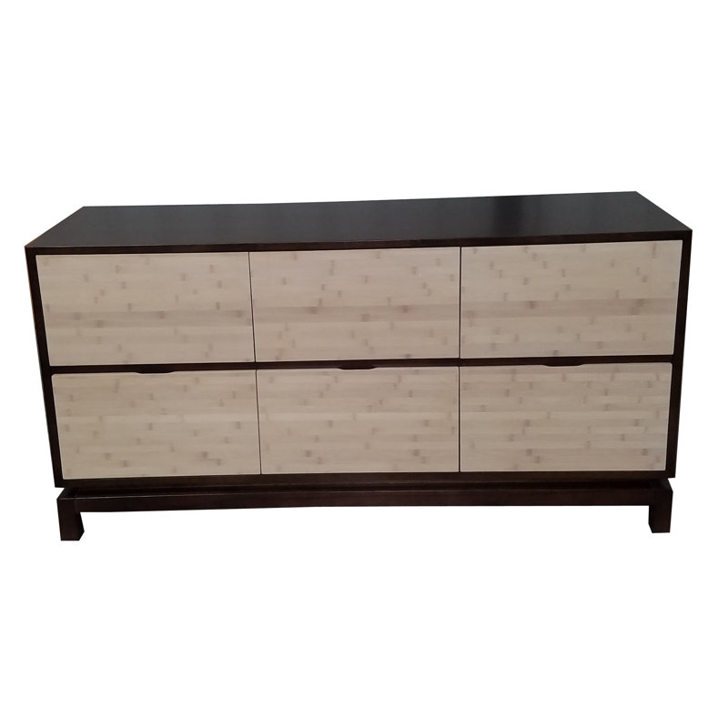 Commode 6 tiroirs Nusa, Bambou