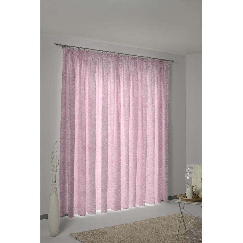 Rugeley Room Darkening Curtain Single Panel, 135 W x 225 D cm, Pink