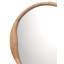 Miroir rond biologique en bois naturel