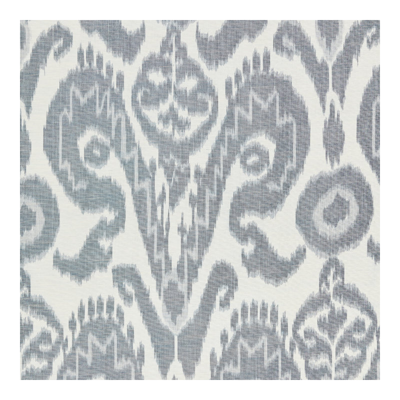 Merchante Bukhara Silk Ikat Fabric, Indigo