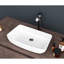 Lavabo vasque de salle de bain rectangulaire en céramique 24 po x 15 po - moderne, teinté, monté sur comptoir pour la maison et le restaurant moderne, installation multiple