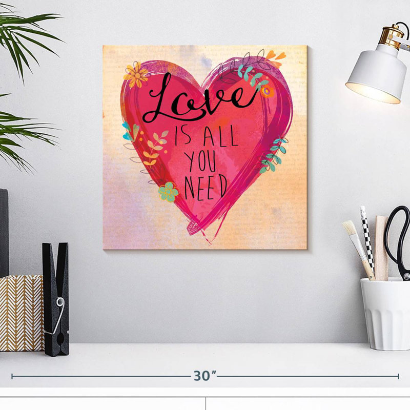 Tergel Inspiration Love Is All You Need, H 16 po x l 16 po