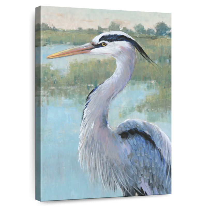 Brampt Blue Heron Portrait I, 48" H x 32" W