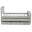 Lit plateforme simple avec rangement en bois massif et 6 tiroirs-103767064