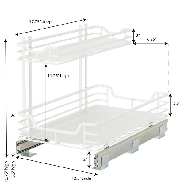 Storagebud 2-tier Sliding Under Sink Organizer - Black - 1 Pack : Target