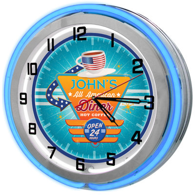 American Diner Retro Neon Wall Clock