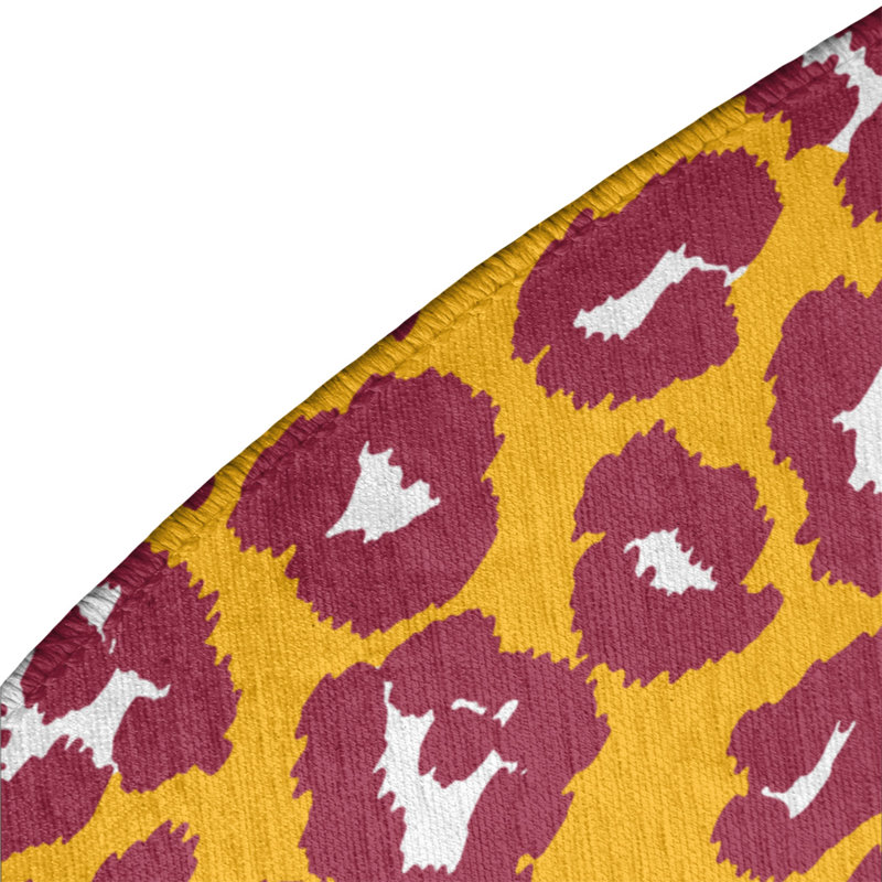 Animal Print Indoor Rug, Round 5'