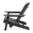 Rustic Chair In Dark Grey Wood With Cup Holders & Folding Feature, 34.65 In. H, 35.21 W, 30.84 D, 21.74 Lb, For Backyard Deck Patio Wooden Design Holder Poolside-501352890
