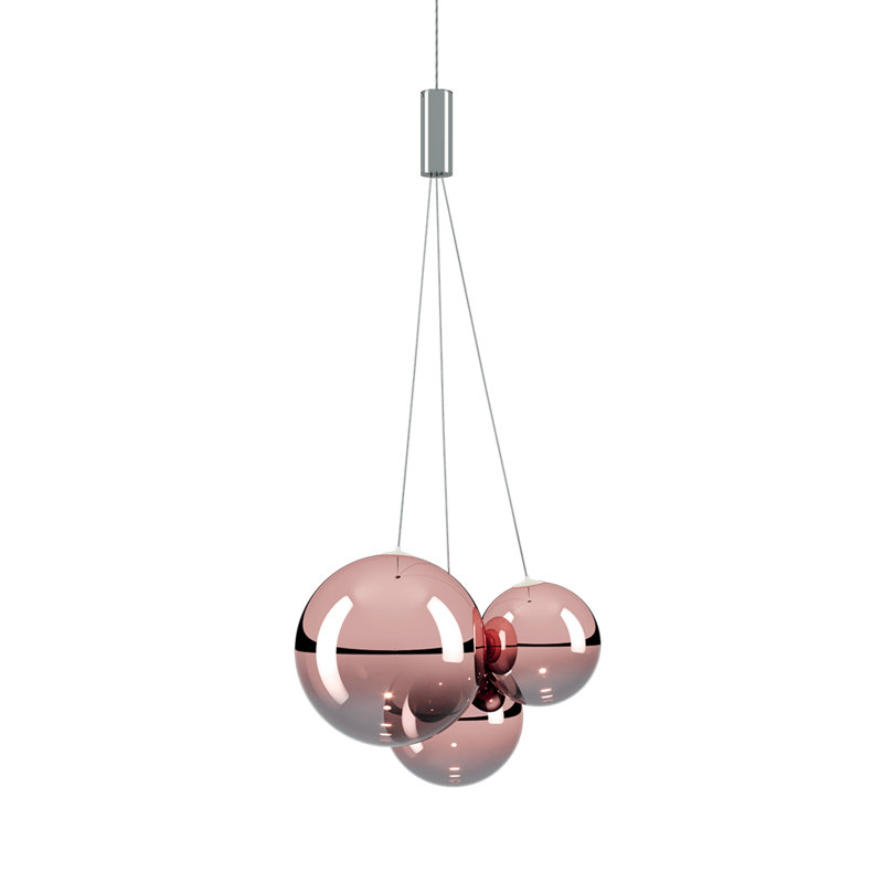 Lodes Random Suspension Lamp Low-V, Rose Gold
