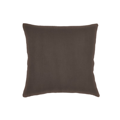 Oreiller en lin brun doux cacao 20x20