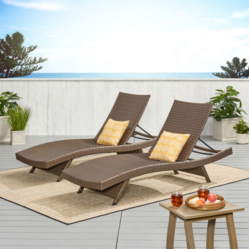 Chaise longue inclinable avec coussins sahdia, Moka incorrect
