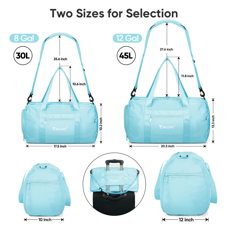 Sac de sport imperméable et léger avec compartiments pour chaussures et vêtements humides, Île Seymour Nord, Galapagos
