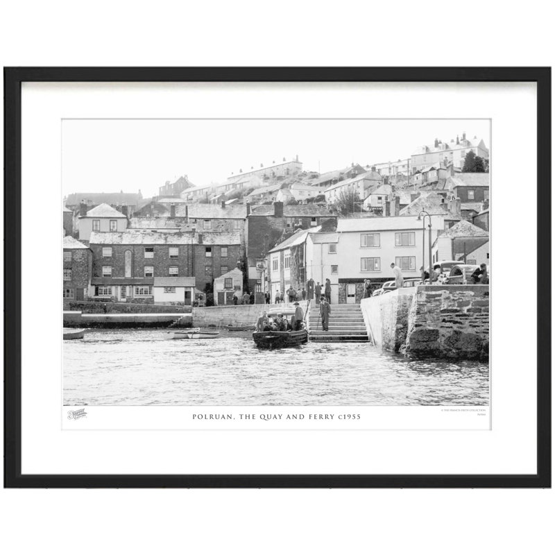 Polruan, The Quay And Ferry C1955 - Single Picture Frame Print, 40cm H x 50cm W x 2.3cm D