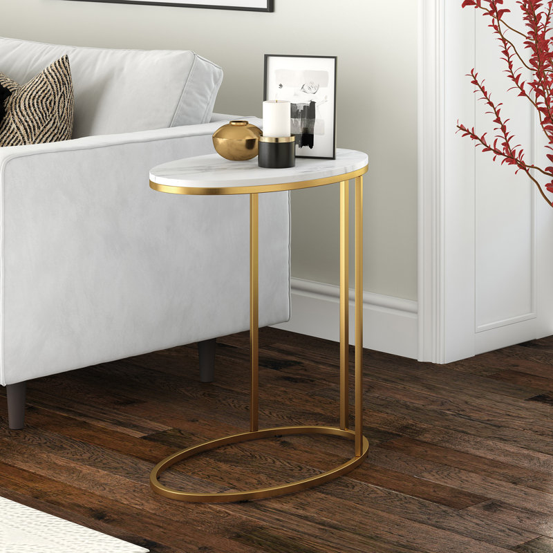 Enzo End Table, Brass