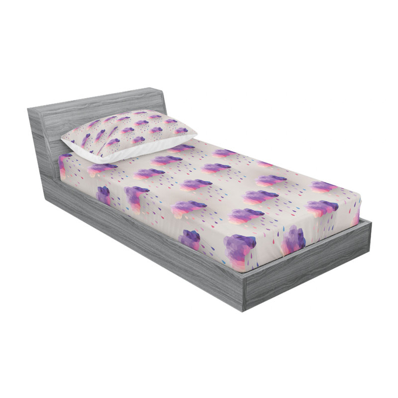 Microfiber Sheet Set, Twin Sheet Set with Fitted Sheet