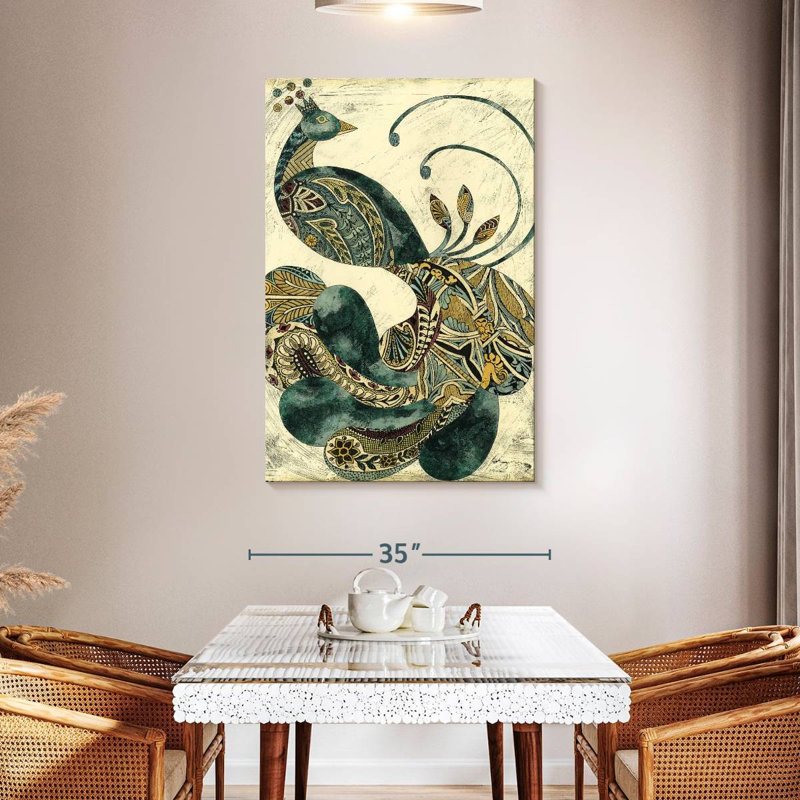 Brampt Royal Peacock I, 48" H x 32" W