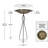 Three Hares Birdbath with Tripod Stake