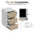 Okeysen 12.6" Slim 3-Drawer Mobile File Cabinet