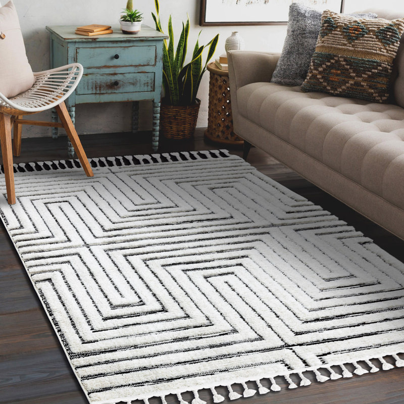 Cianah Geometric Area Rug, Rectangle 160 x 220cm