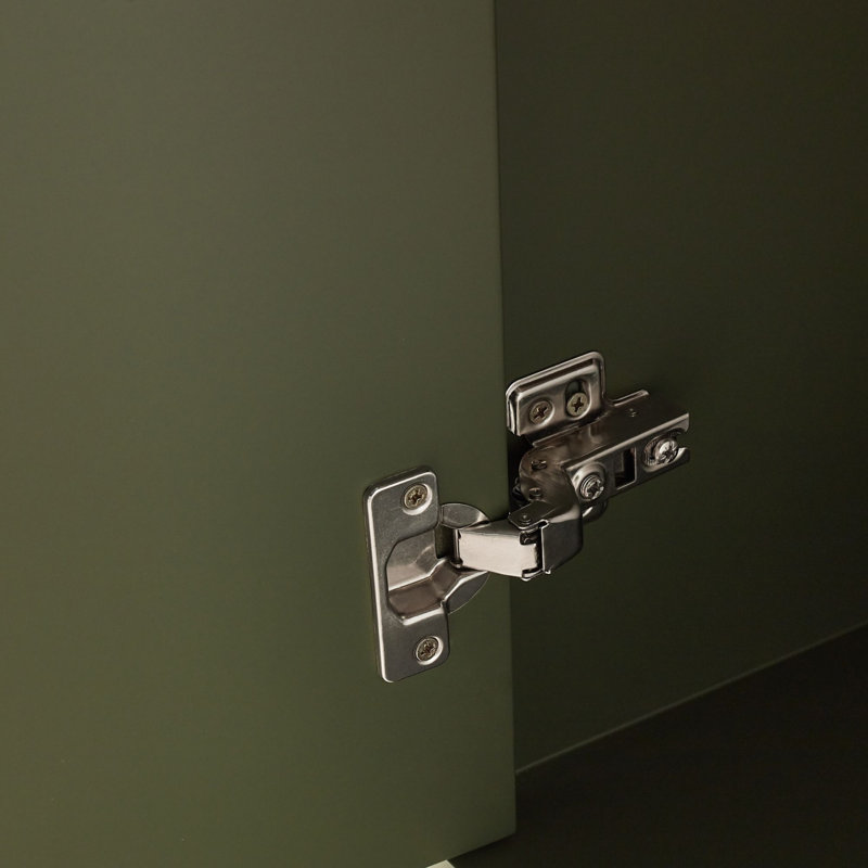 Meuble-lavabo autoportant 18 po avec lavabo simple en céramique intégré, vert olive, Sage Green